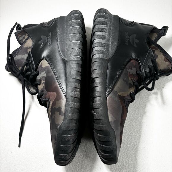 Adidas Tubular X Camo Men's Shoes B25700 Camo Black/Dark Brown/Oak - Size 10 - Picture 5 of 13